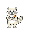 SNACKS FIRST FEELINGS LATER Raccoon