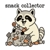 Snack Collector Raccoon Motif