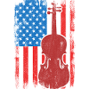 Patriotischer US Violinist