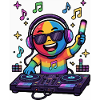 Rainbow DJ emoticon