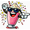Cheerful Sorbet with Sunglasses