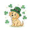 Petit Labrador Chien Leprechaun Trèfles