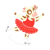 Cow in ballet dress