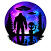 Alien Bigfoot UFO Sasquatch Believers Spaceship