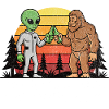 Alien Bigfoot UFO Sasquatch Believers Spaceship