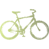 Aquarell-Fahrrad: Stadtfahrt