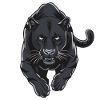 Schwarzer Panther Sprinter Illustration