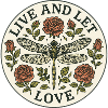 Live and Let Love Dragonfly Circle