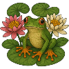 Verdant Frog Among Lotus Lilies