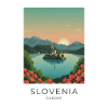 Slovenia Sea Island Sunset