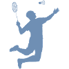 Minimalist Badminton Silhouette Design