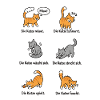 Katzenlaute Verspielte Katzenmotive