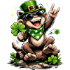 Monkey St. Patty's Shamrock Funny Gift