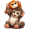 Cute Monkey Punch Japanese Meme
