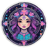 Floral astral woman