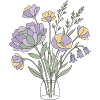 Pastel Blumen Flowers Botanik 