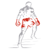 Boxer mit Boxhandschuhen