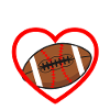 Football Heart Love Sports