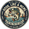 Line & Hook Legends Patch, Funny Fishing