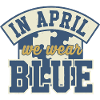 In April we wear Blue