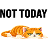 Relaxed Orange Tabby Cat Illustration
