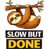 Slow But Done Sloth Illustration