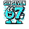 Six Seven 67 Meme Glitch Mascotte Italian Brainrot