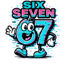 Six Seven 67 Meme Glitch Maskot Italiensk Brainrot