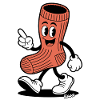 Socks Hero Cartoon in Retro Look