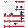 Jet Fighter USA Flag – Avion pilote