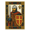 Medieval Knight Tile Emblem