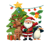 Dab di Babbo Natale, Renna, Pinguino
