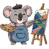 Koala Maler: Bunte Berglandschaft