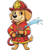 Fire Fighting Dog Fire Hero