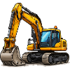 Gelber Bagger