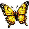 Yellow Orange Butterfly Pattern