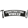Construction Worker Motif Print
