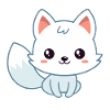 Kawaii-Weißpastellfuchs