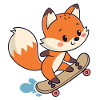 Urban Skateboarder Fox