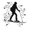 Alpiner Skifahrer Wintersport Skitouren