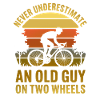 Retro Sunset Cyclist