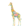 Giraffe Floral Silhouette