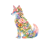 Fuchs Silhouette Blumen