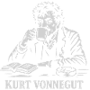 Kurt Vonnegut drinking coffee