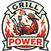 Grillin voima lihaskäsi liekit grillaavat