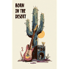 Desert Jam Guitar and Cactus Sunset