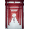 Red Torii Snowpath Kimono