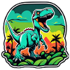 Neon Tropical T-Rex