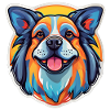 Rainbow Dog Smile