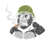 Gorilla Commando with Cigar